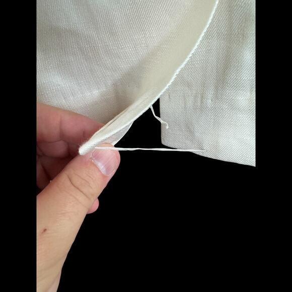 Studio Park x Leah Williams Elevated Linen Blazer Ivory XL Tuxedo Lapel NWOT - Picture 2 of 15